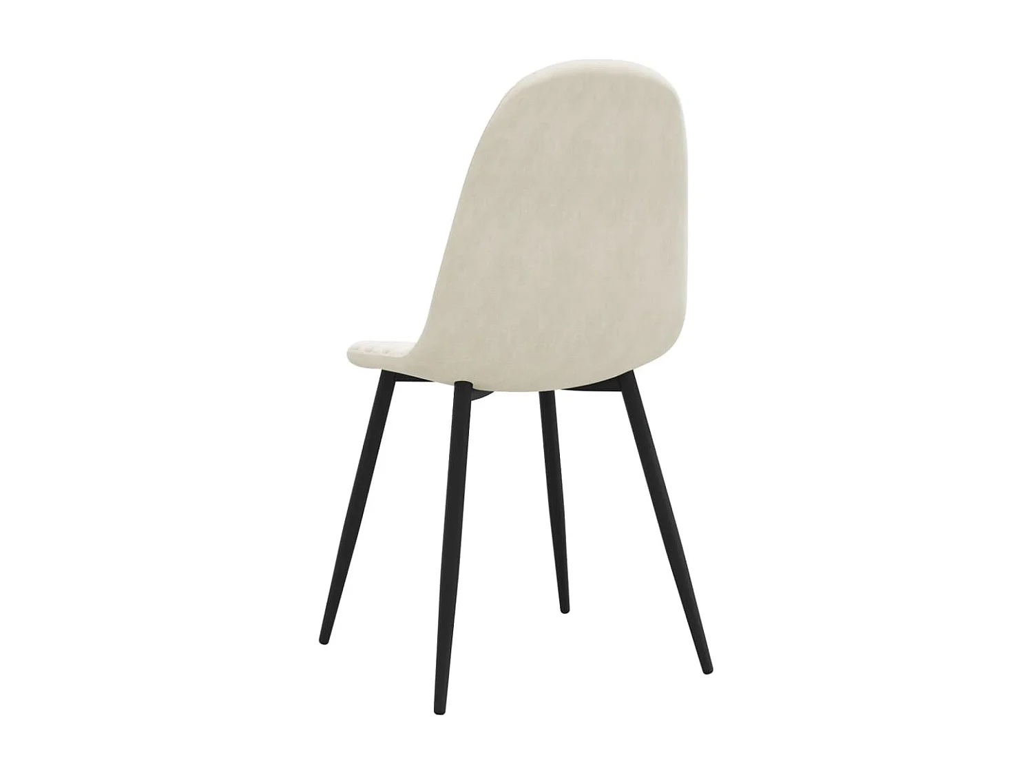 Chaises à manger lot de 2 blanc crème velours