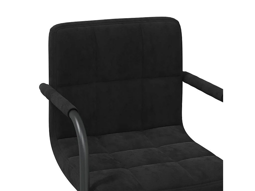 Sillas de comedor giratorias 2 unidades terciopelo negro