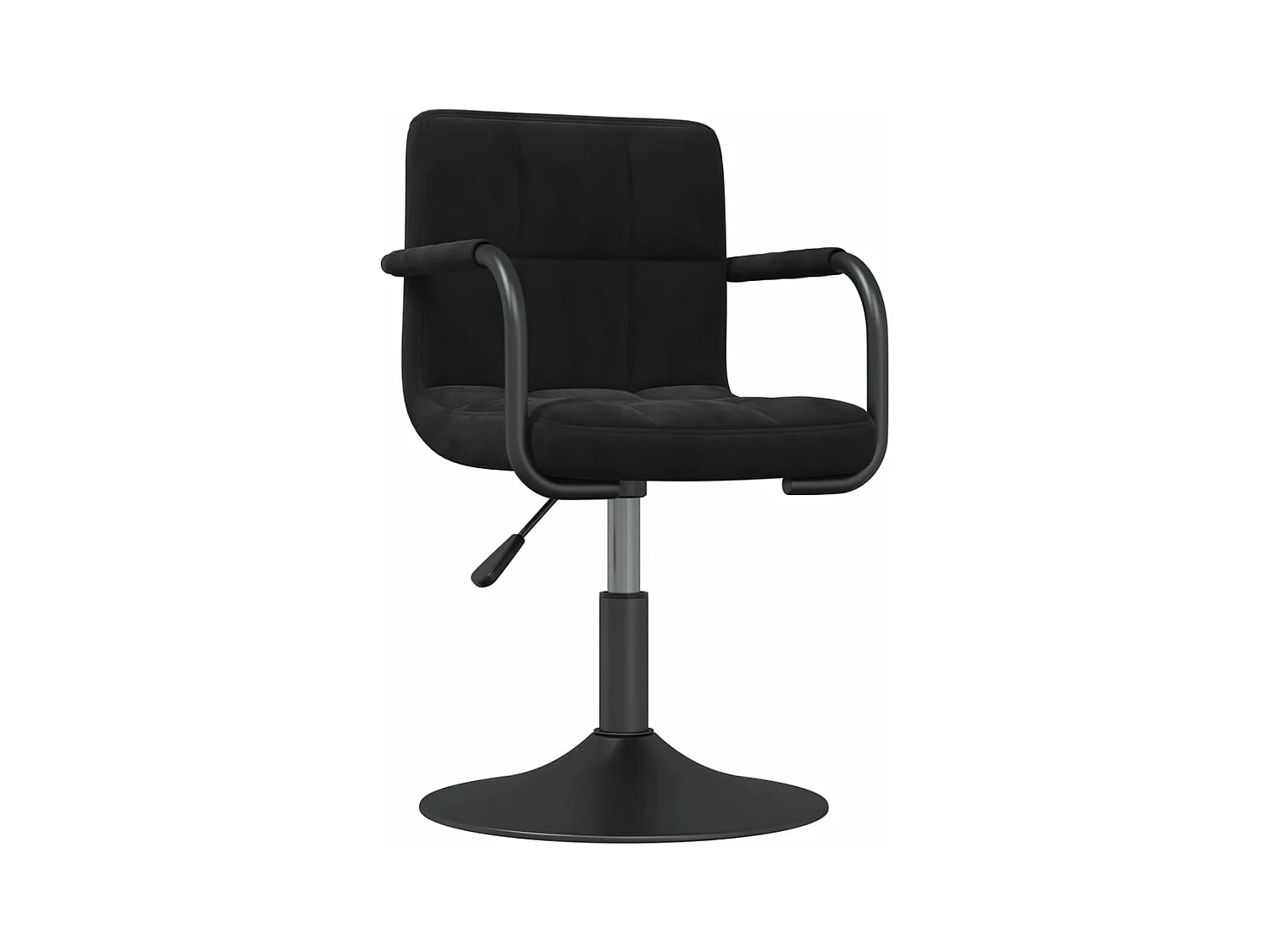 Cadeiras de jantar giratórias 2 peças veludo preto