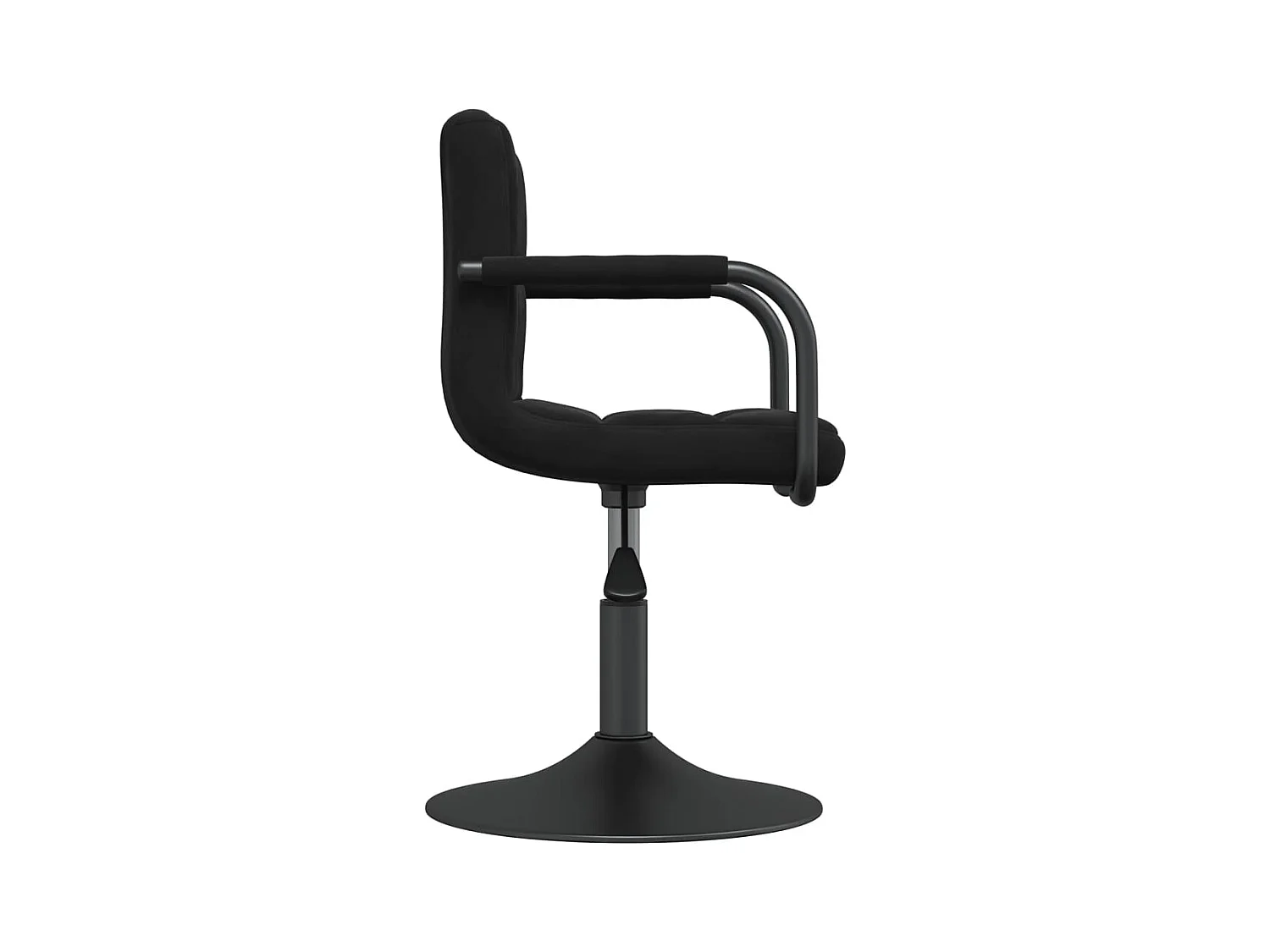 Cadeiras de jantar giratórias 2 peças veludo preto