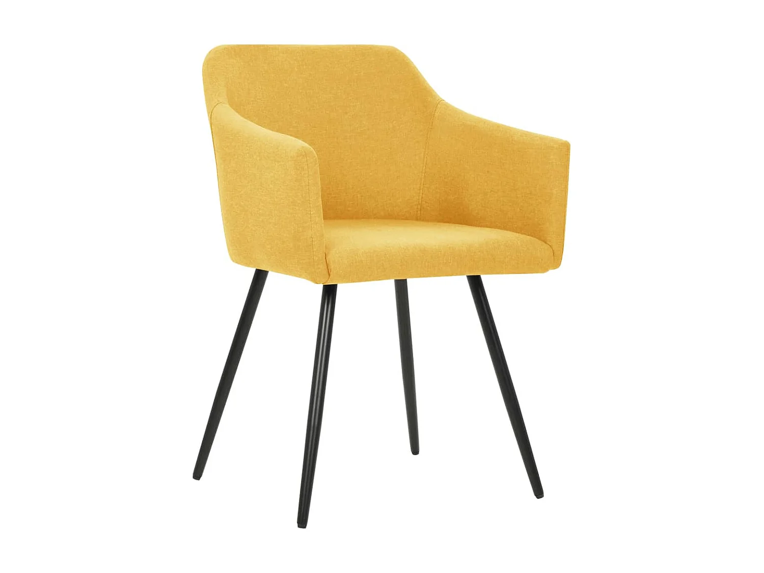 Chaises à manger lot de 2 jaune tissu