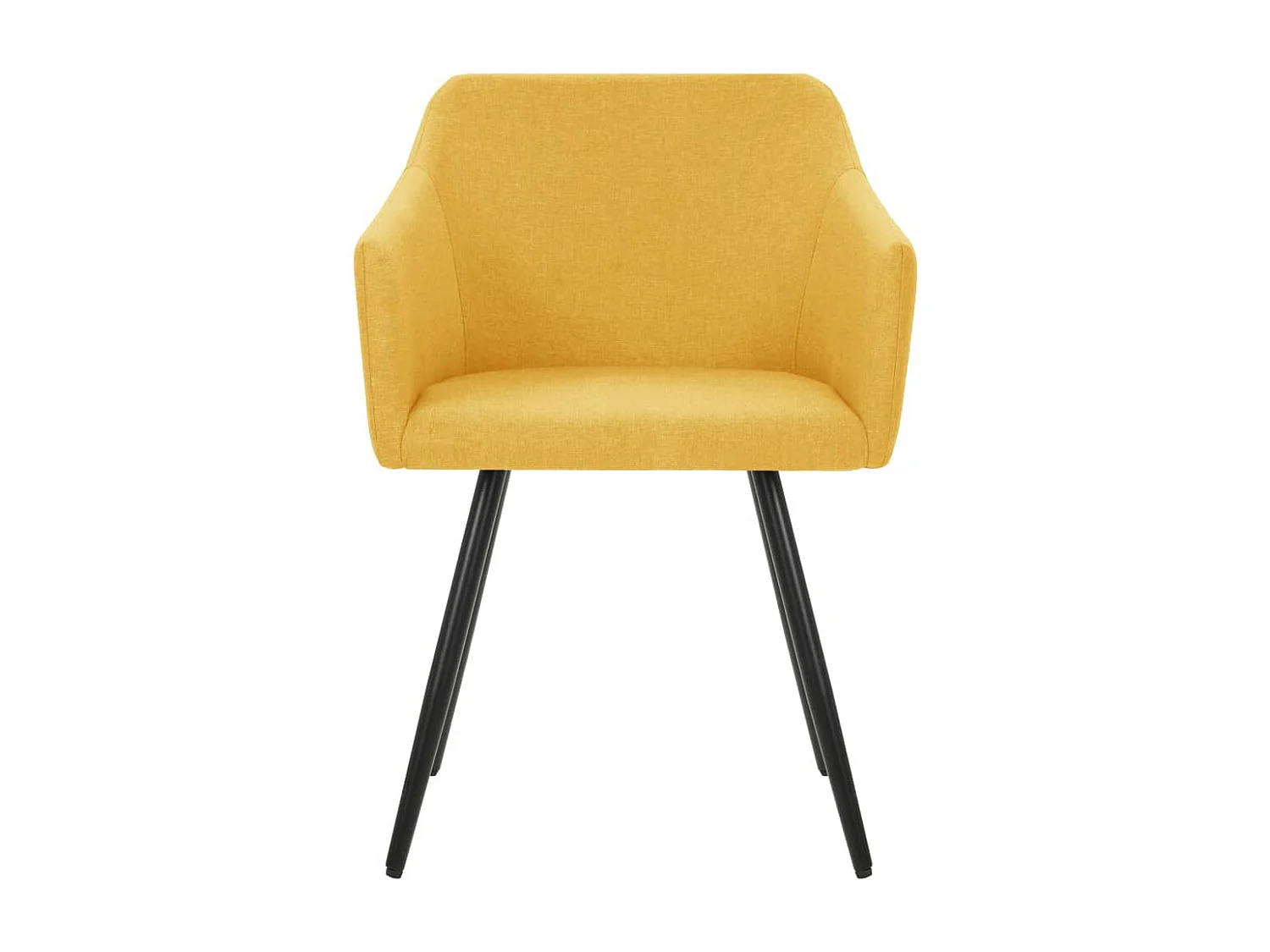 Chaises à manger lot de 2 jaune tissu