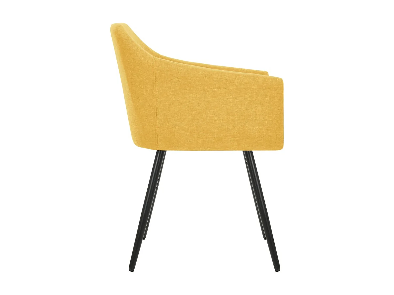 Chaises à manger lot de 2 jaune tissu