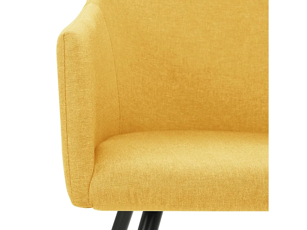Chaises à manger lot de 2 jaune tissu