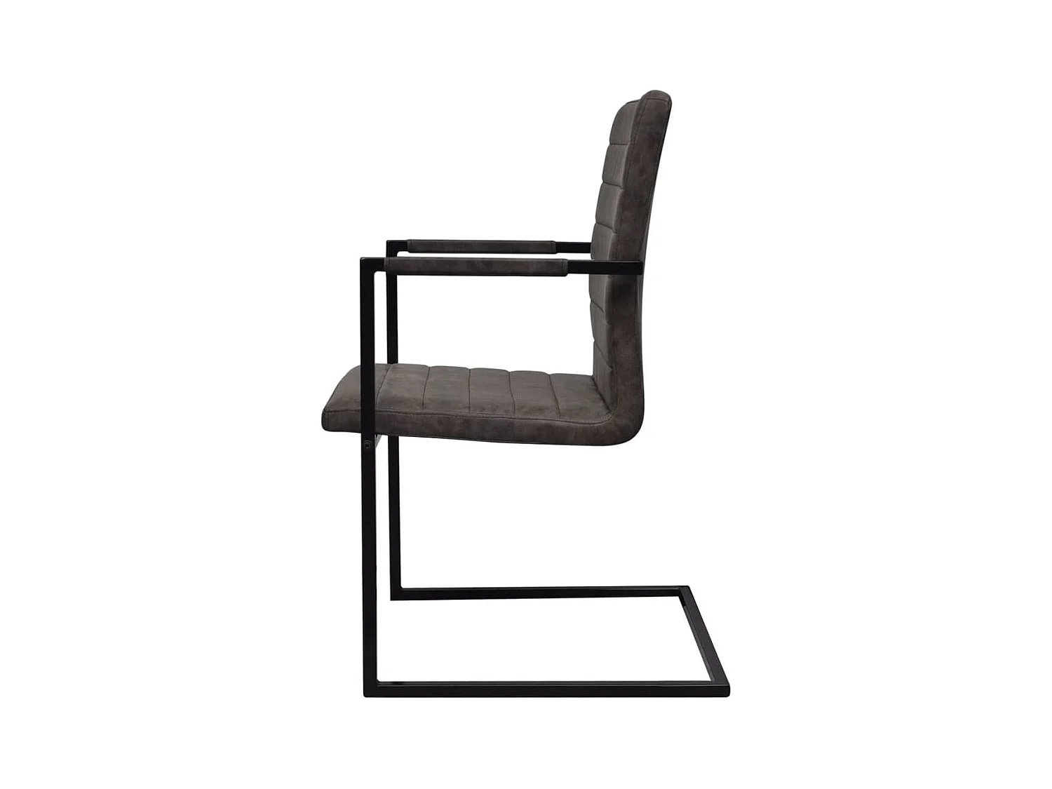 Chaises à manger cantilever lot de 2 marron similicuir