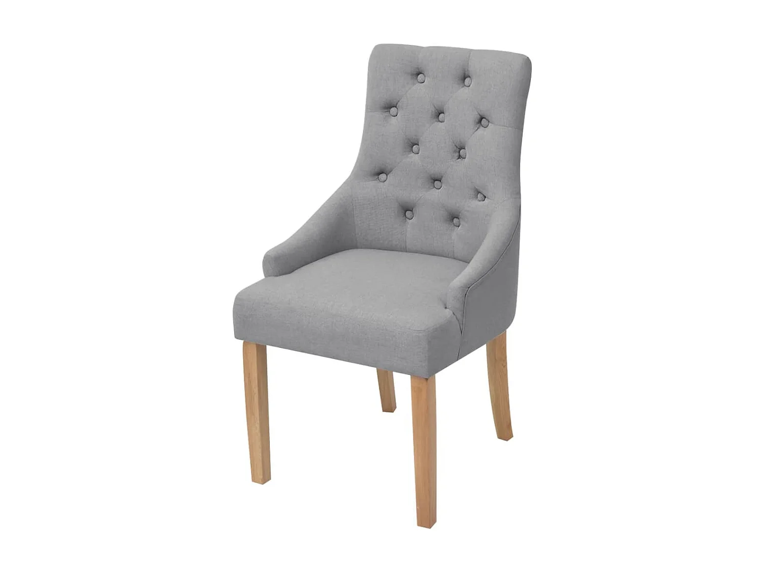 Chaises à manger lot de 2 gris clair tissu