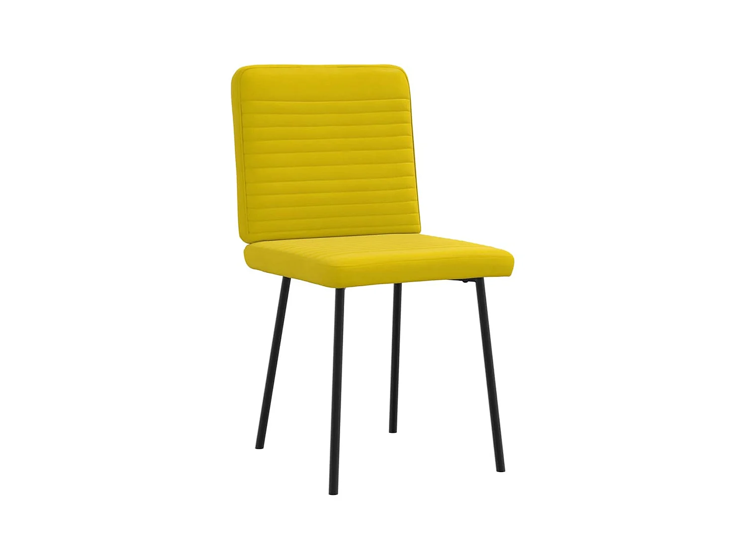 Sillas de comedor 2 unidades terciopelo amarillo