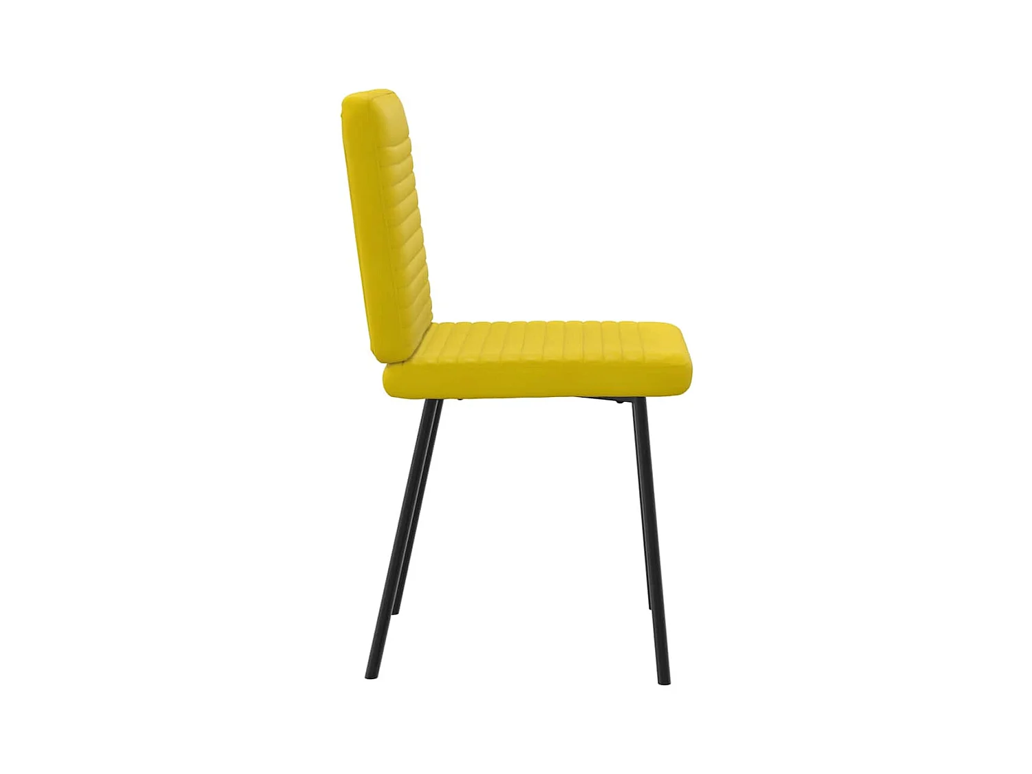 Sillas de comedor 2 unidades terciopelo amarillo