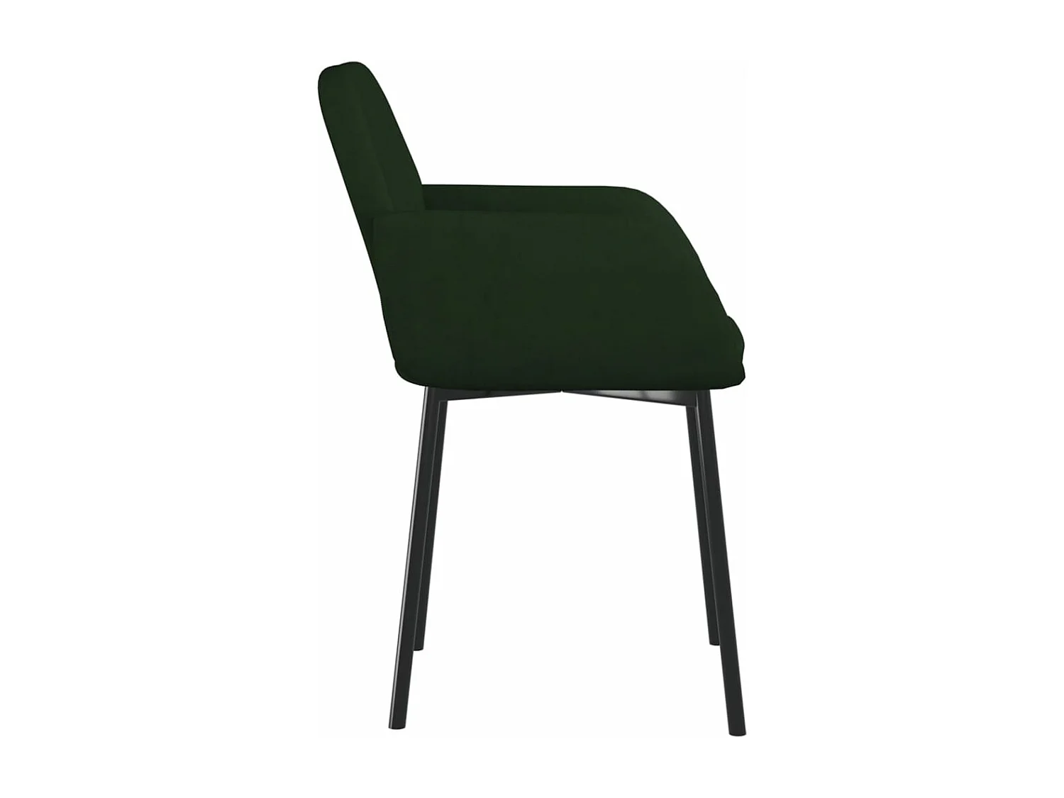 Chaises à manger lot de 2 Vert foncé Velours