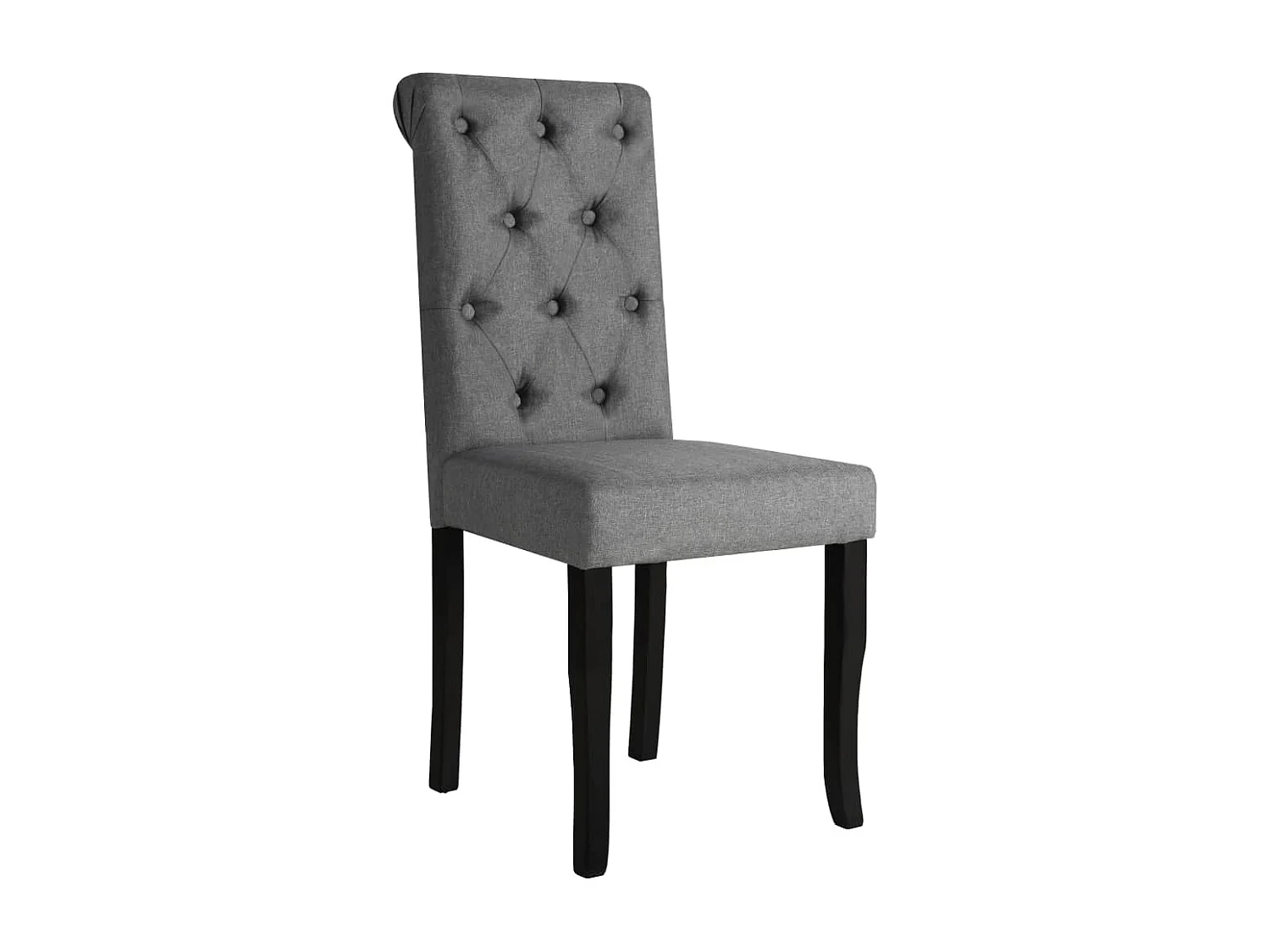 Chaises à manger lot de 6 gris foncé tissu