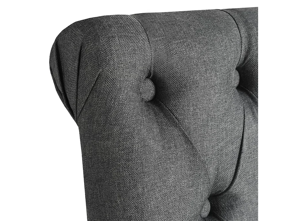 Chaises à manger lot de 6 gris foncé tissu