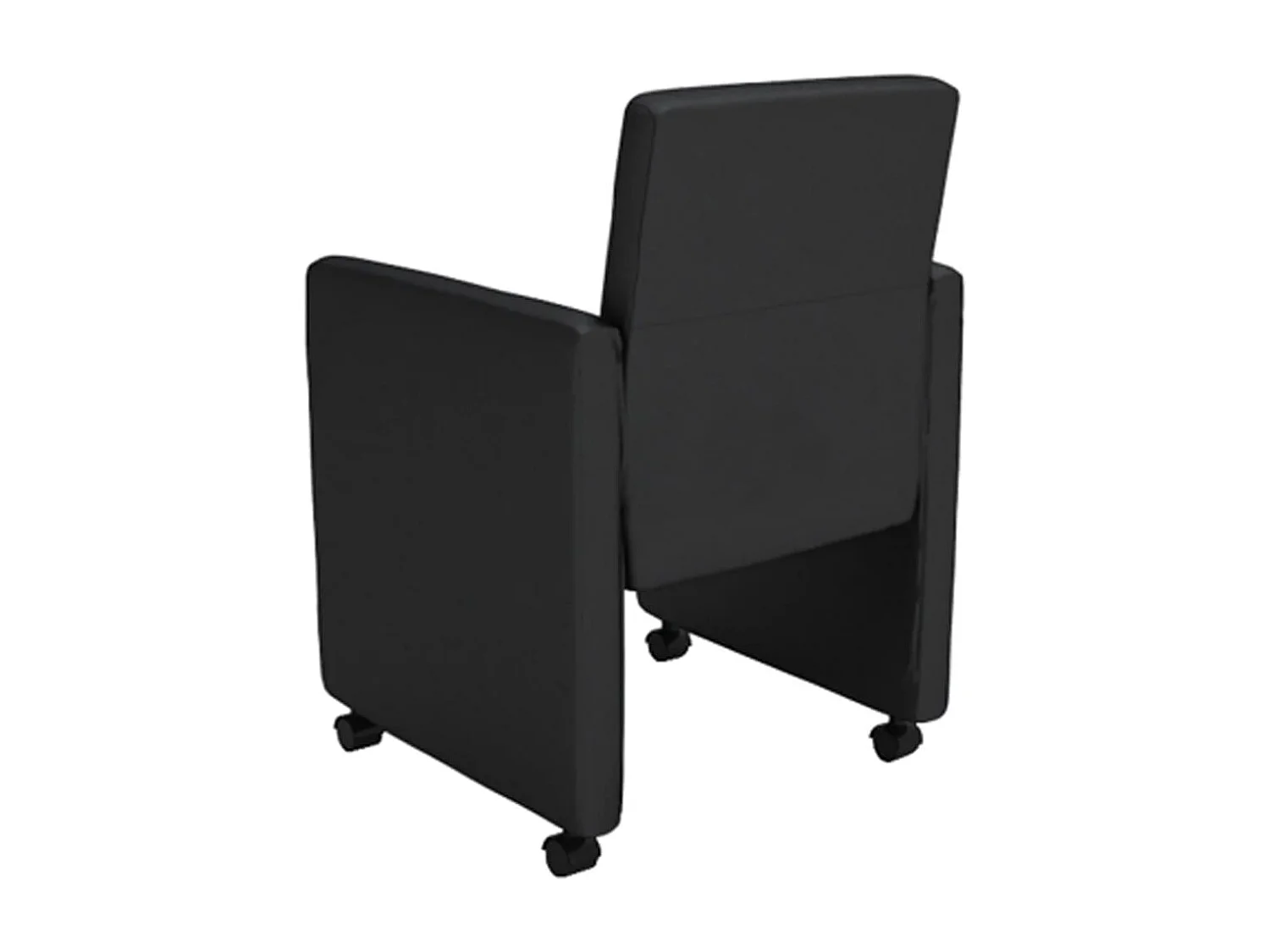 Chaises à manger lot de 4 noir similicuir