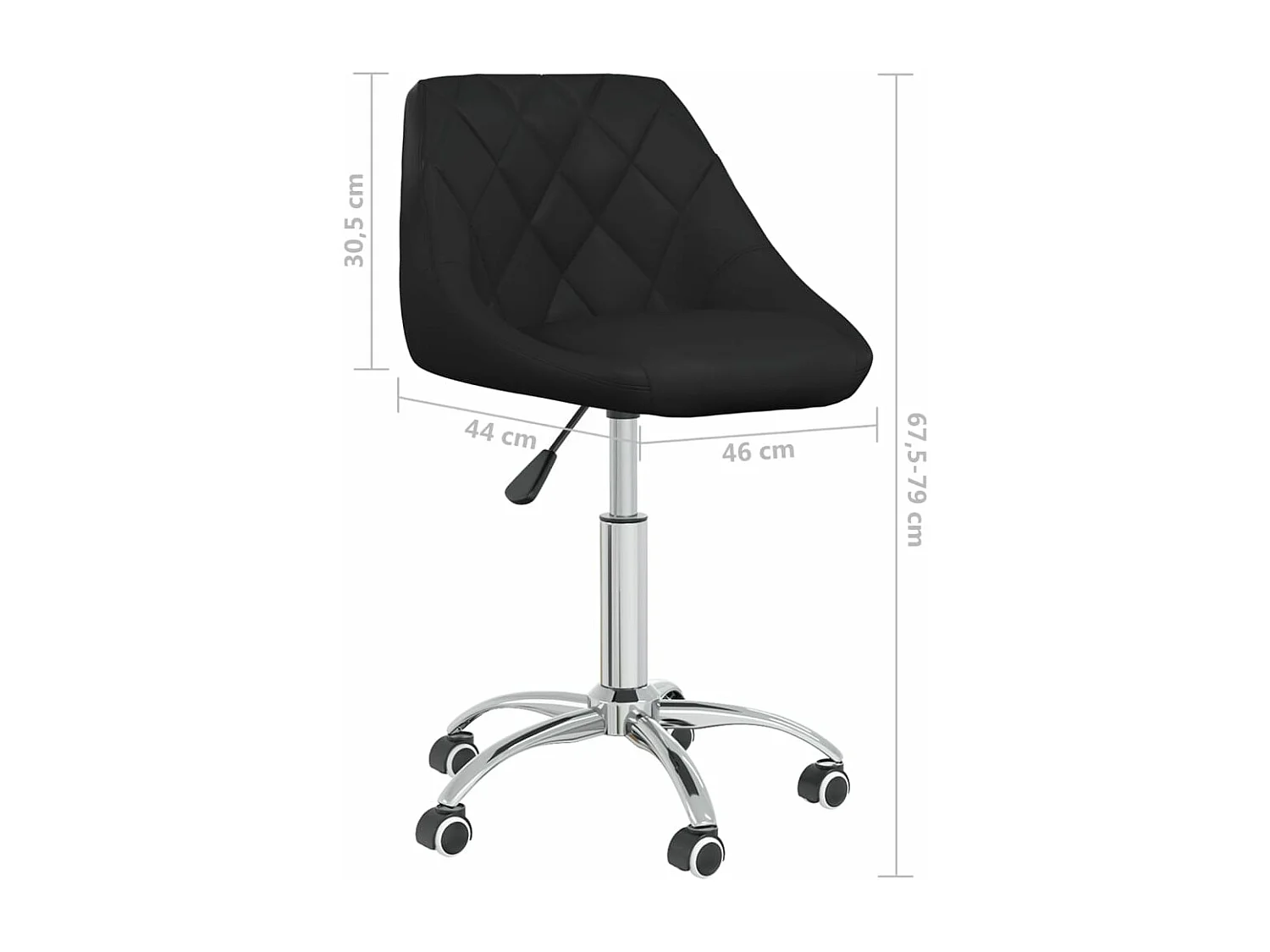 Eetkamerstoelen draaibaar 6 st kunstleer zwart