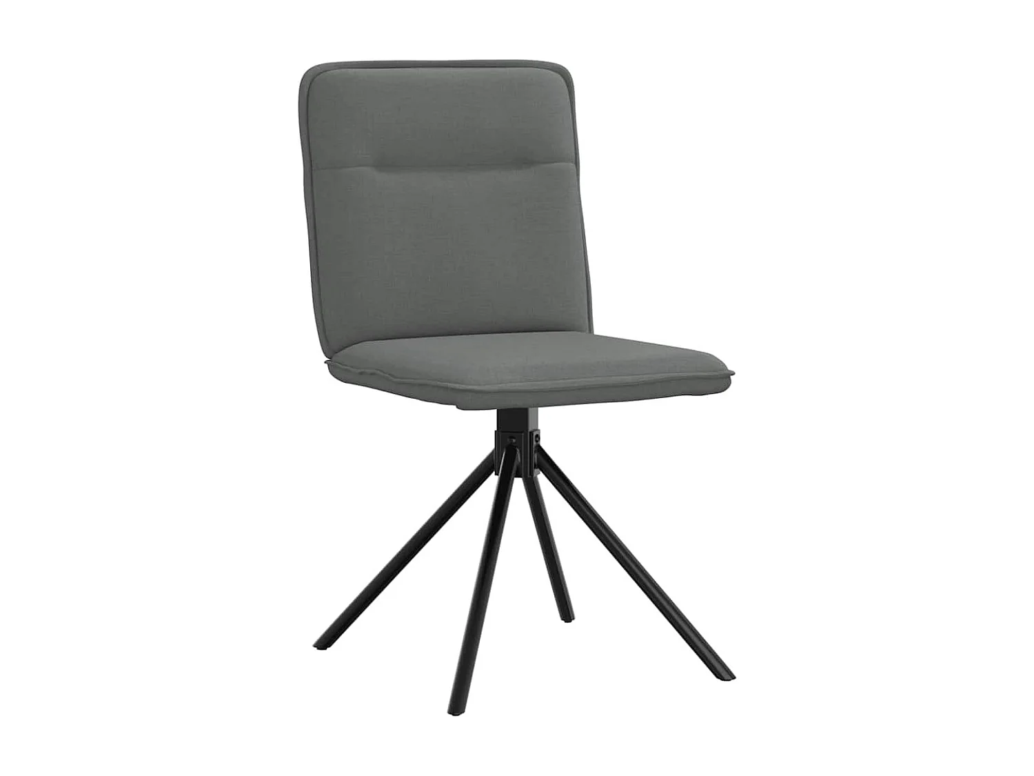 Sillas de comedor 2 unidades tela gris oscuro