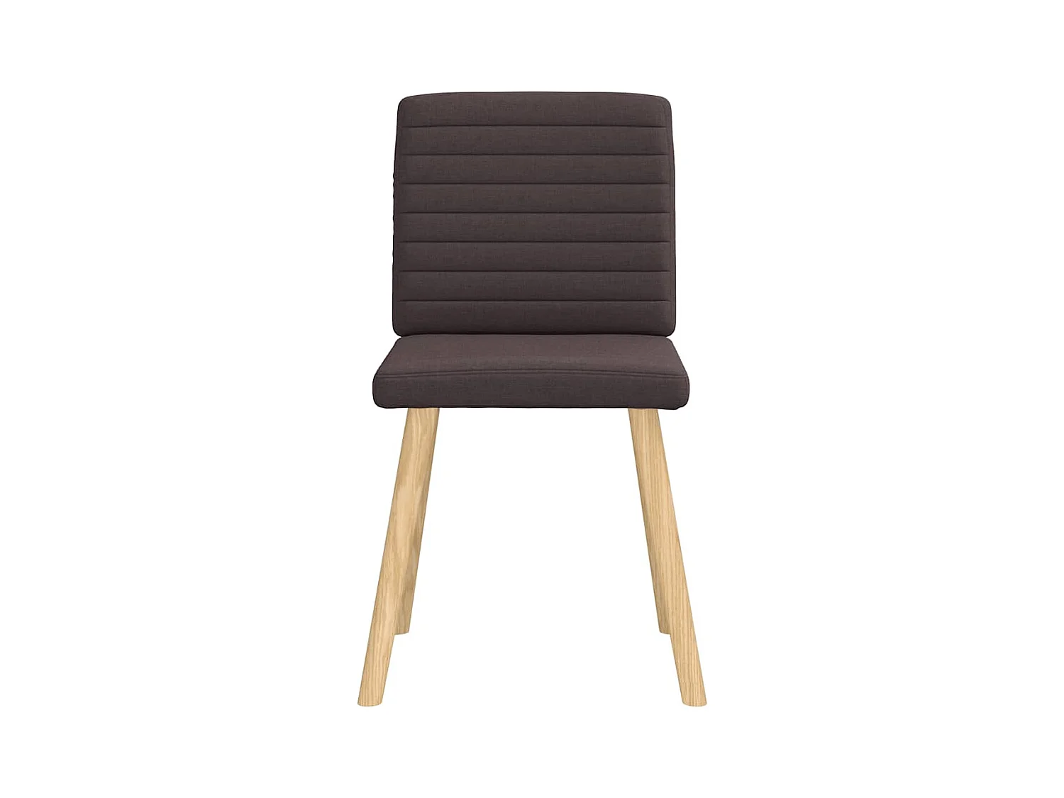 Chaises à manger lot de 2 marron foncé tissu