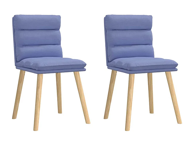 Chaises à manger lot de 2 bleu jean tissu