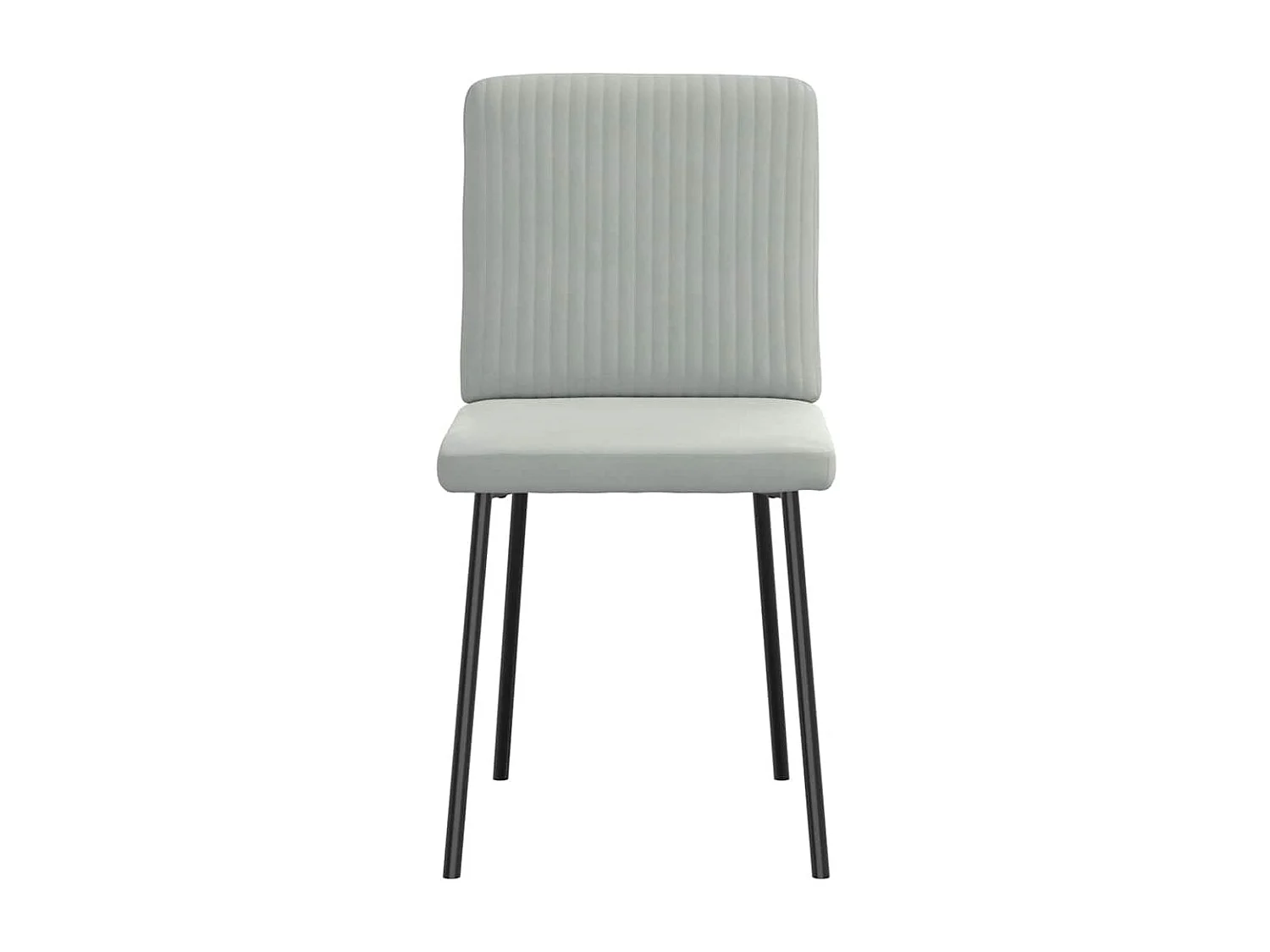 Chaises à manger lot de 2 Gris clair Velours