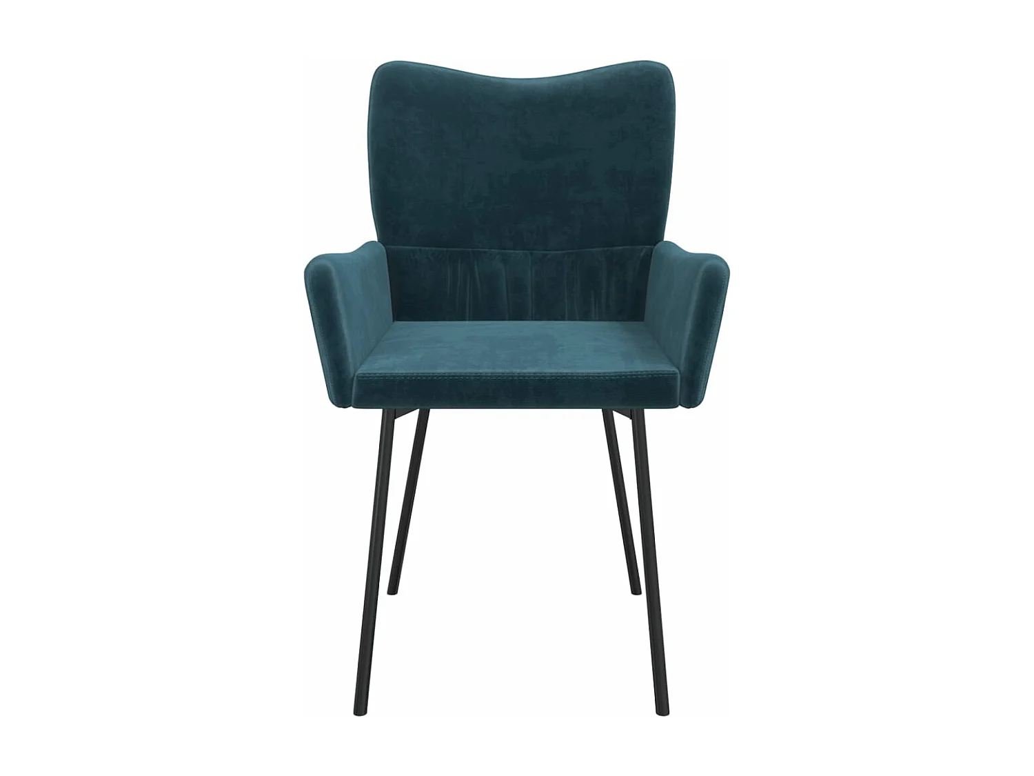 Chaises à manger lot de 2 Bleu Velours