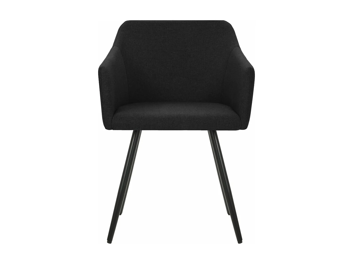 Cadeiras de jantar 2 peças tecido preto