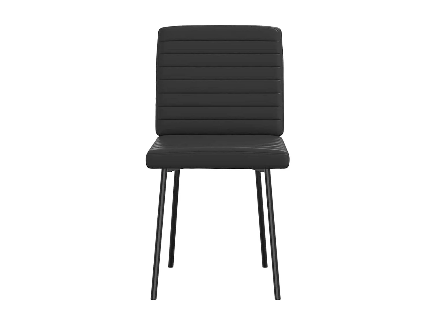 Eetkamerstoelen 2 st kunstleer zwart
