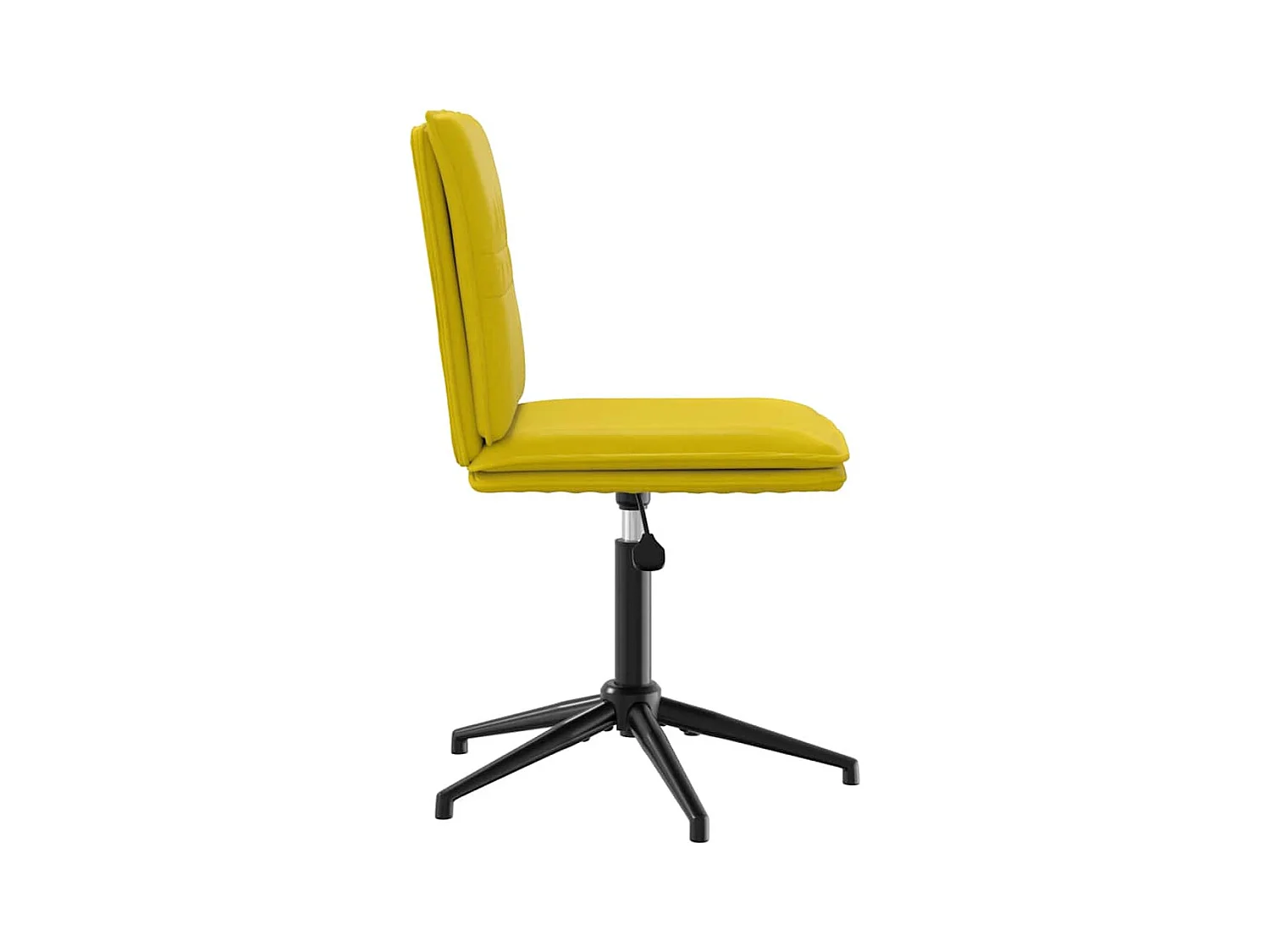 Chaises à manger lot de 4 jaune velours