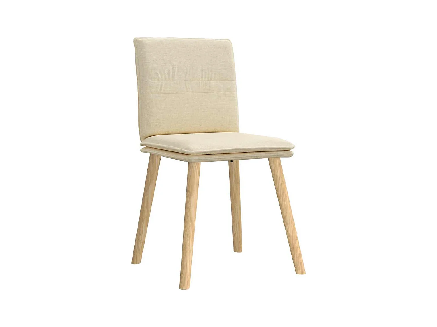 Chaises à manger lot de 4 crème tissu