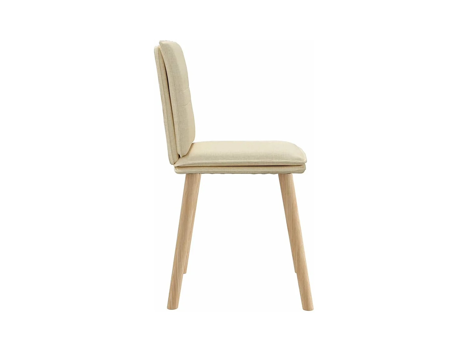 Chaises à manger lot de 4 crème tissu