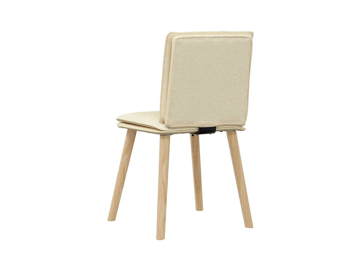 Chaises à manger lot de 4 crème tissu