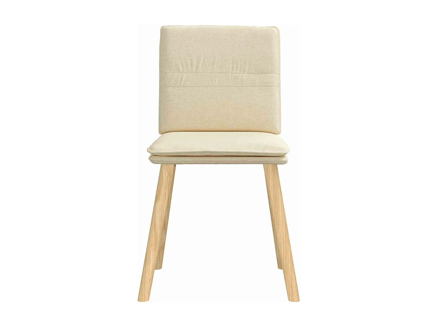 Chaises à manger lot de 4 crème tissu