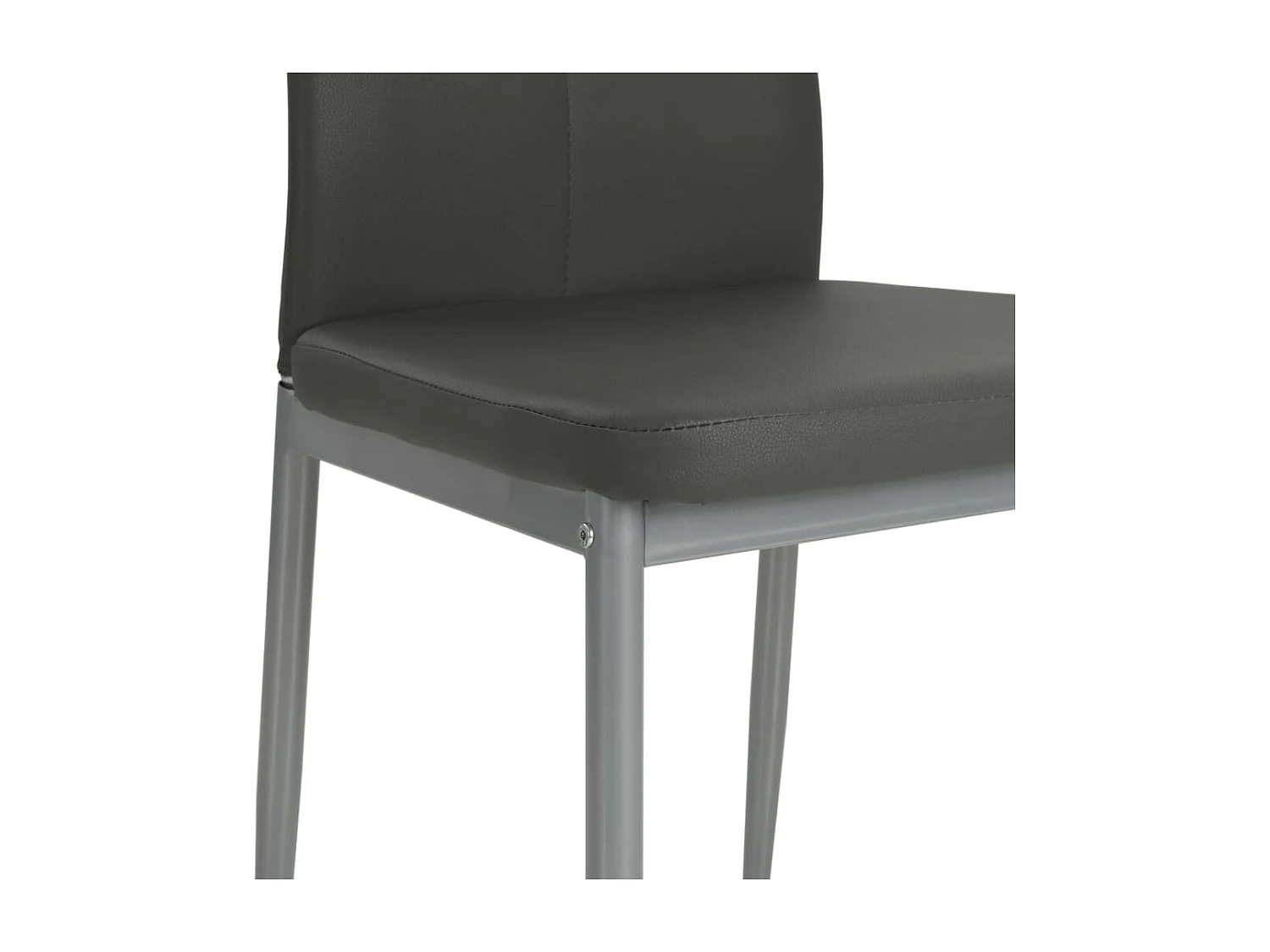 Chaises à manger lot de 4 gris similicuir
