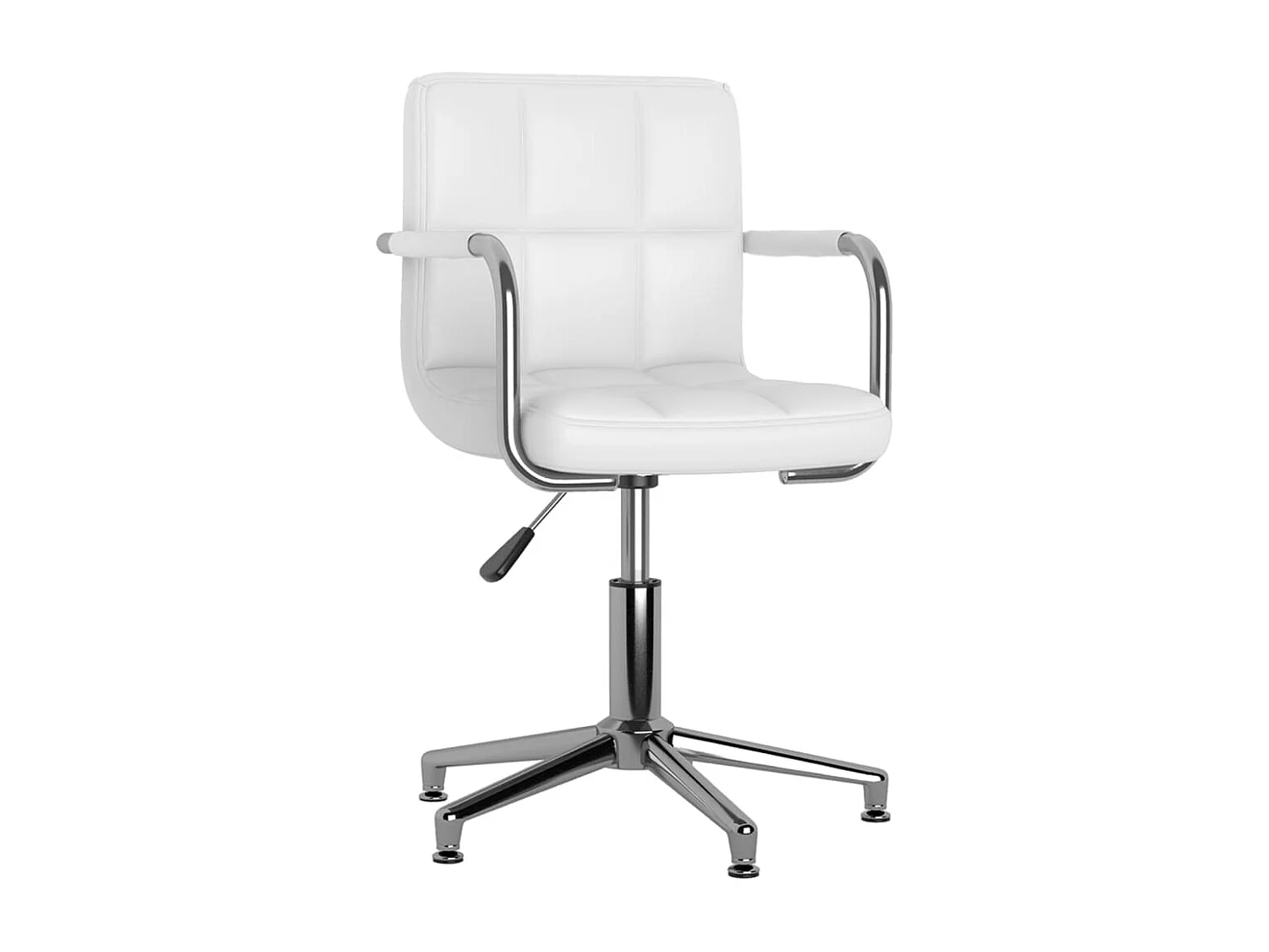 Chaises pivotantes à manger lot de 2 blanc similicuir