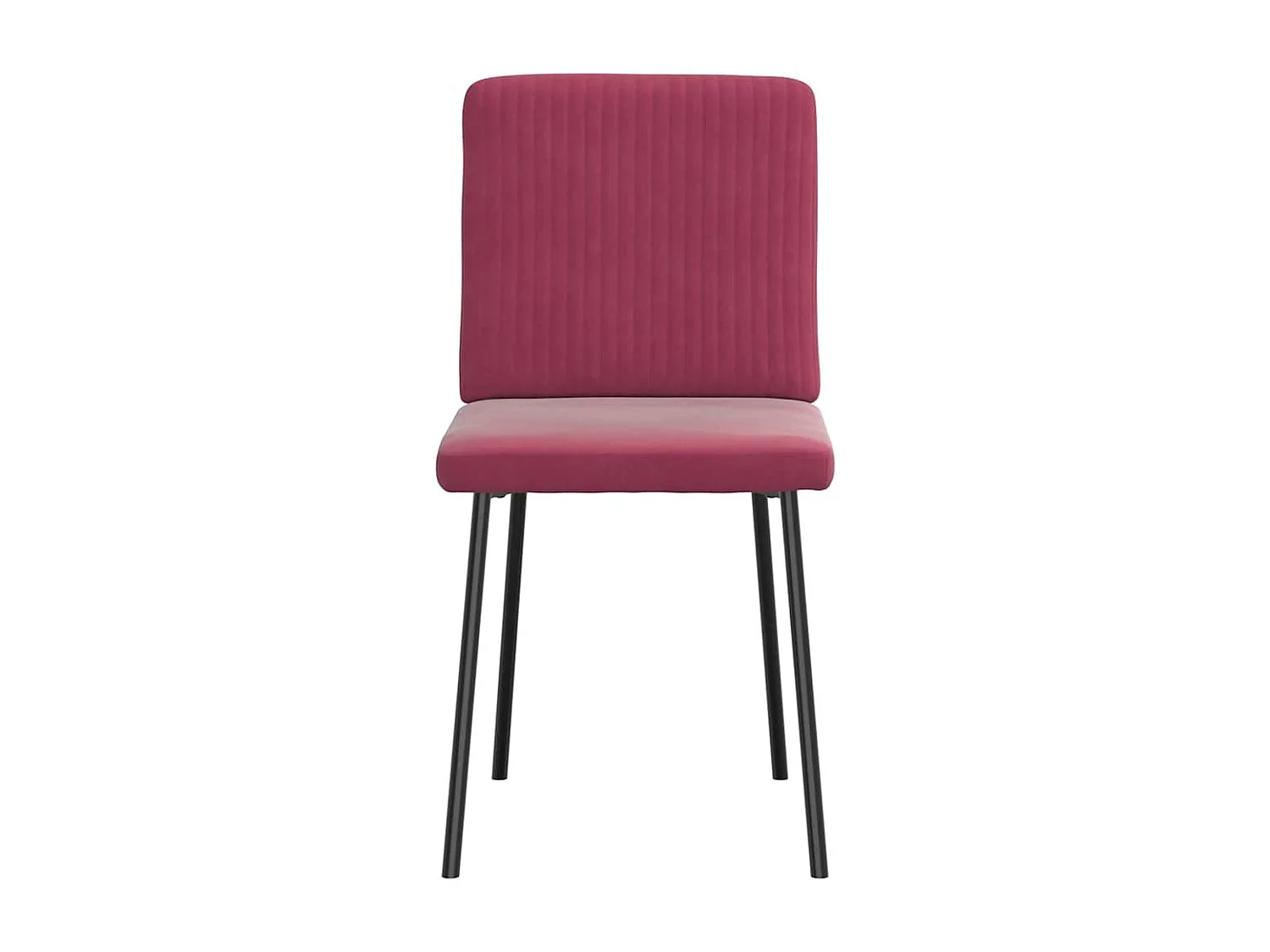 Chaises à manger lot de 2 Rouge bordeaux Velours