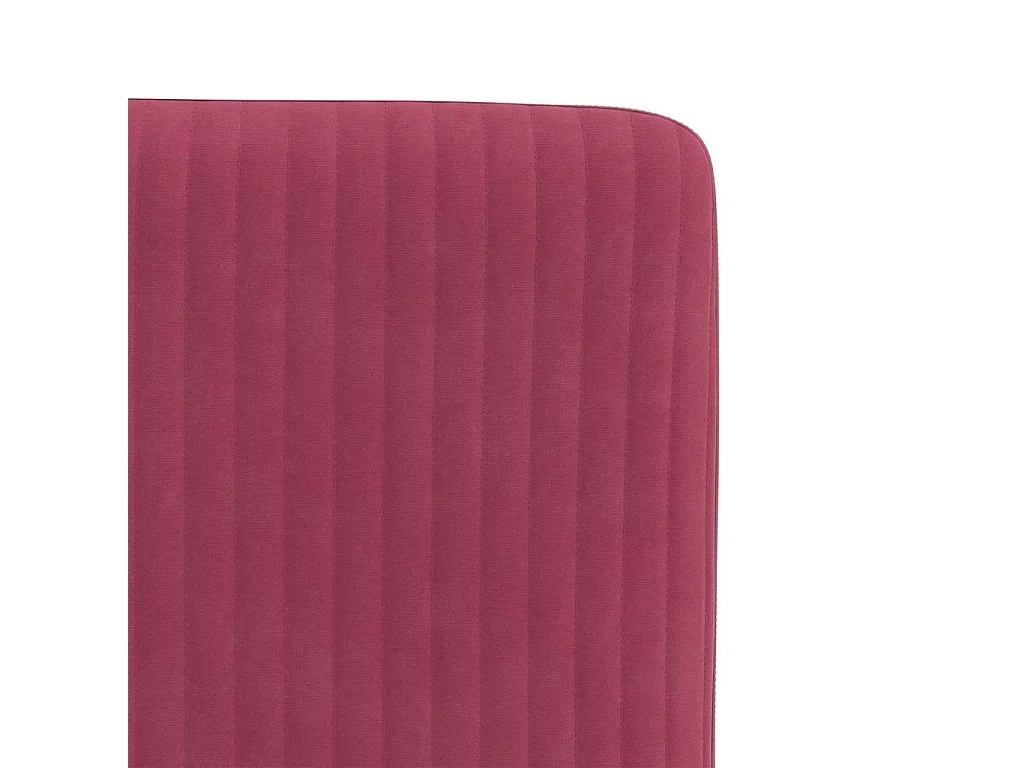 Chaises à manger lot de 2 Rouge bordeaux Velours