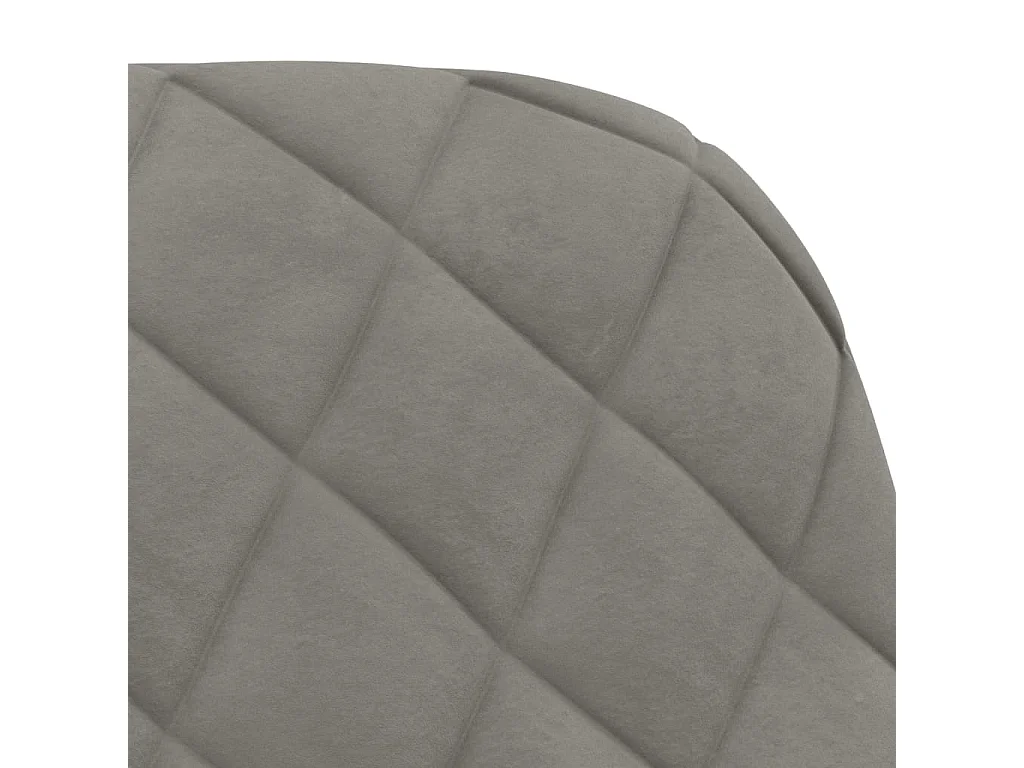 Chaises à manger lot de 2 Gris clair Velours