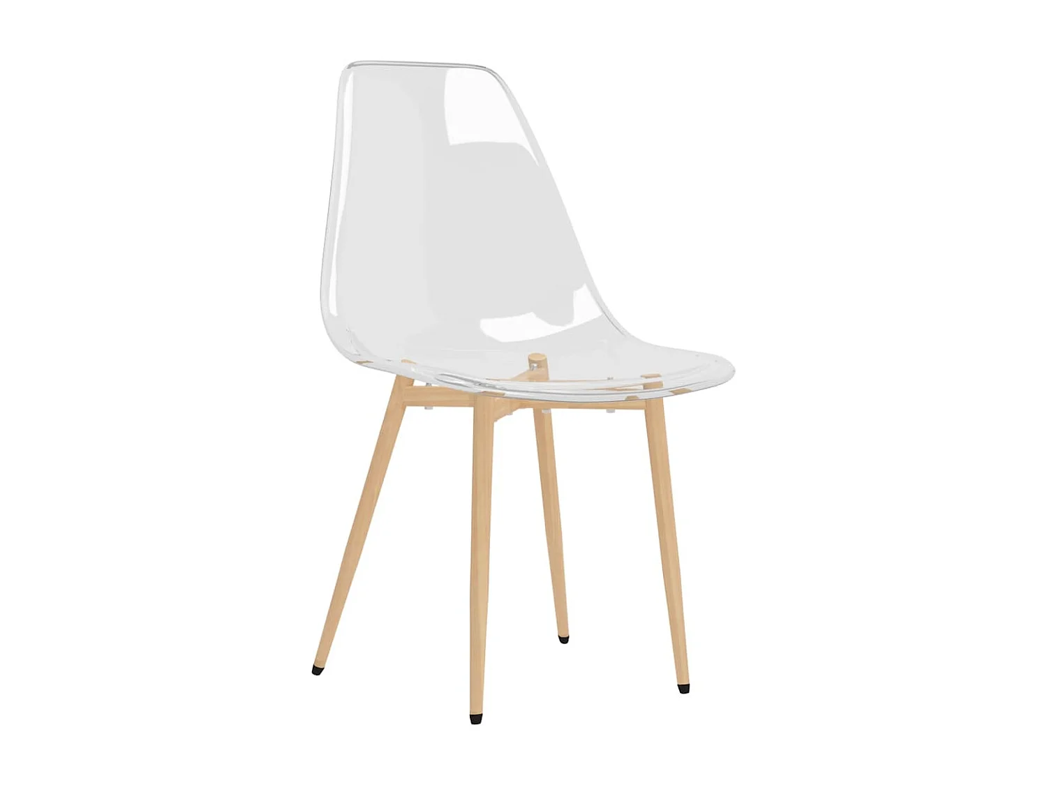 Eetkamerstoelen 4 st PET transparant