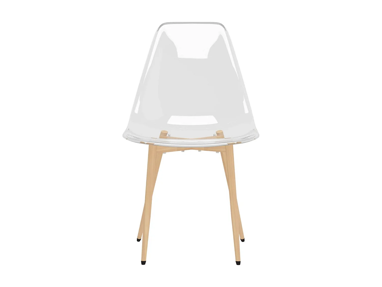 Eetkamerstoelen 4 st PET transparant