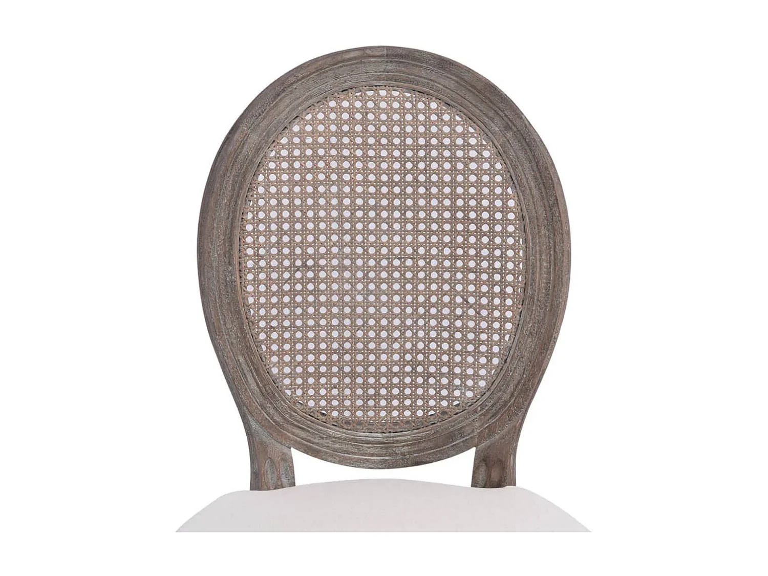 Sillas de comedor 4 unidades tela color crema