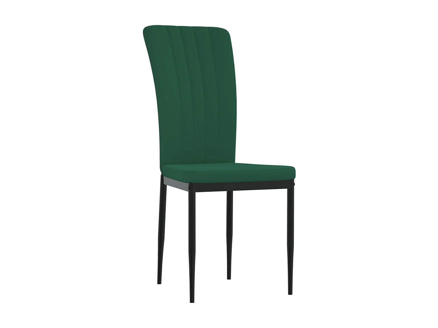 Sillas de comedor 4 unidades terciopelo verde oscuro