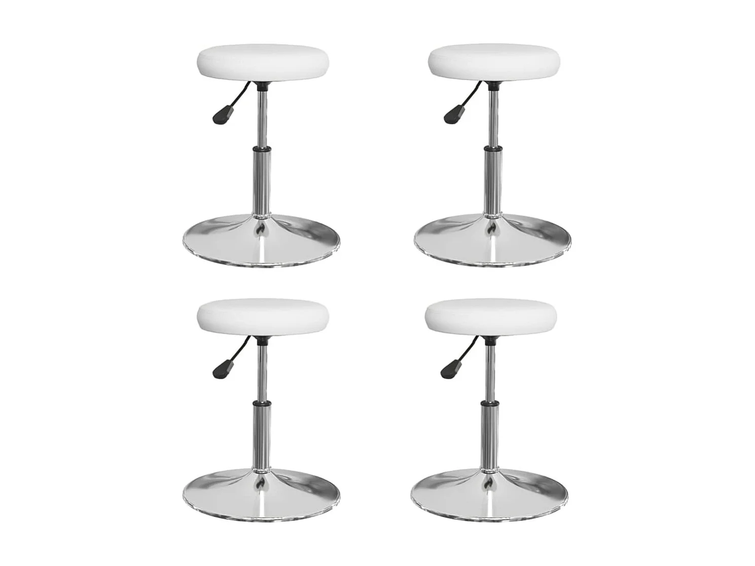 Chaises à manger lot de 4 blanc similicuir