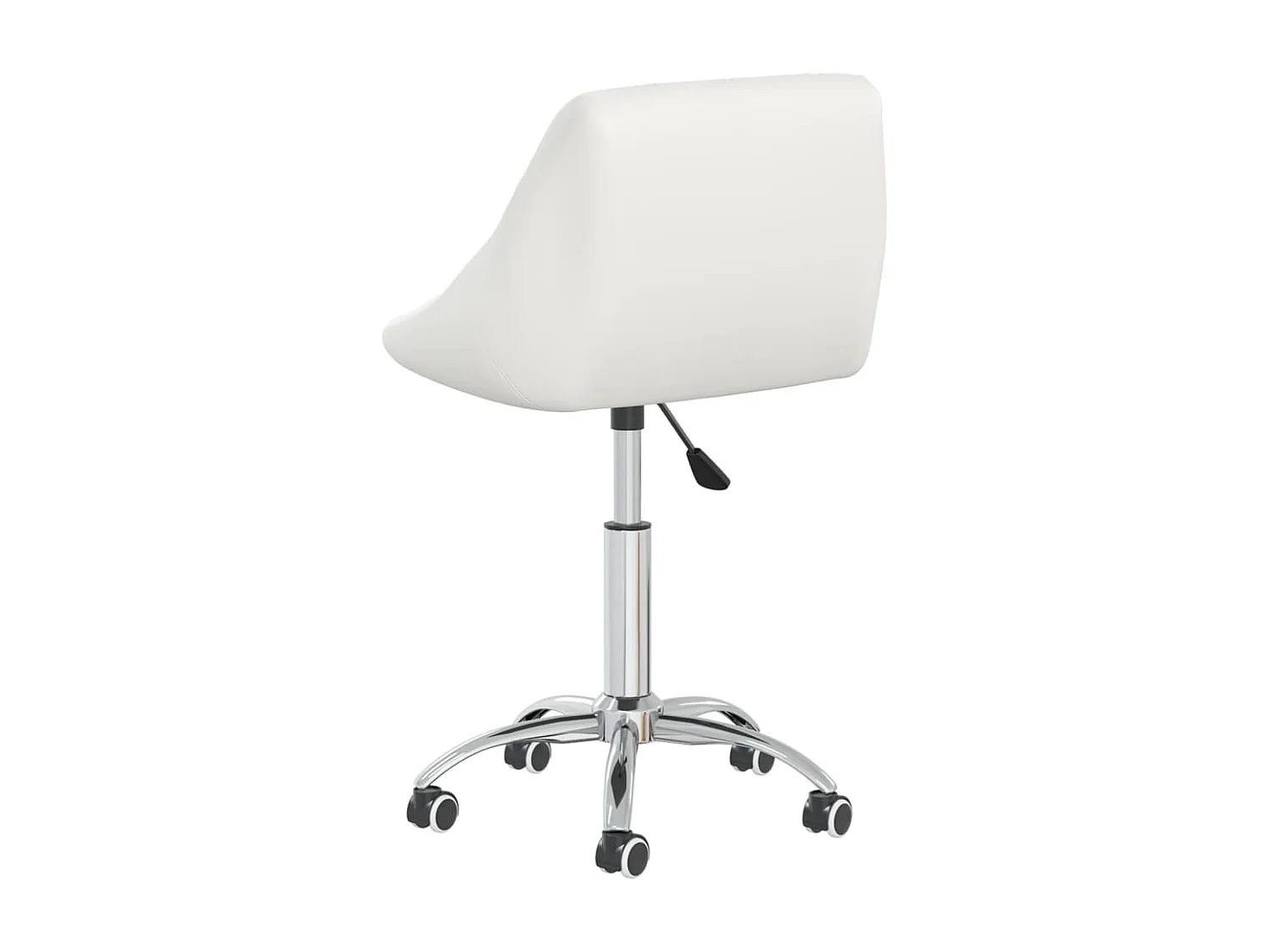 Eetkamerstoelen draaibaar 6 st kunstleer wit