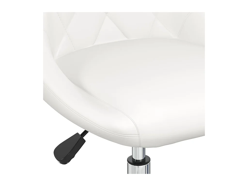 Sillas de comedor giratorias 6 unidades cuero sintético blanco