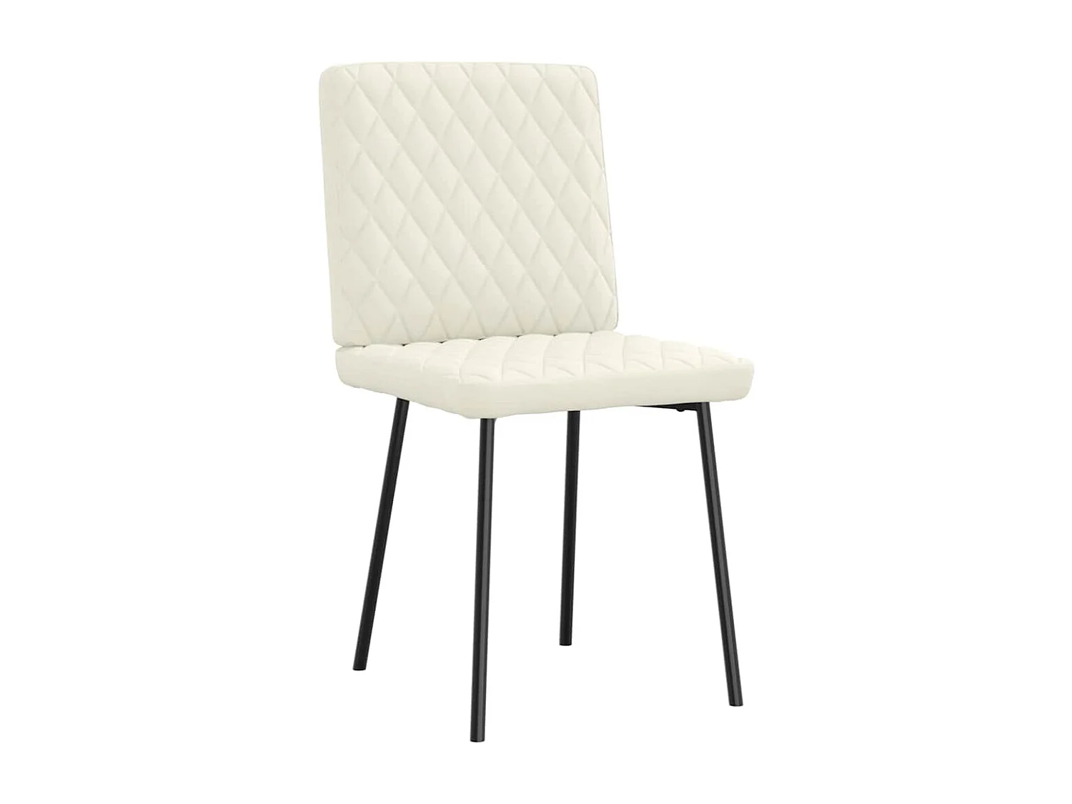 Cadeiras de jantar 4 peças veludo cor creme