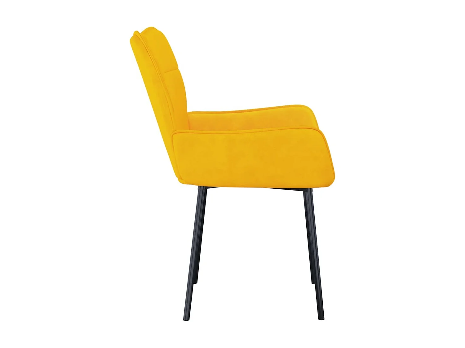 Chaises à manger lot de 2 Jaune Velours