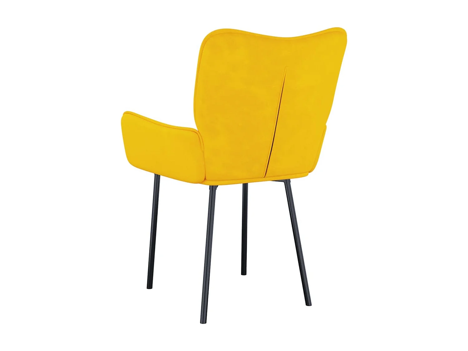 Chaises à manger lot de 2 Jaune Velours