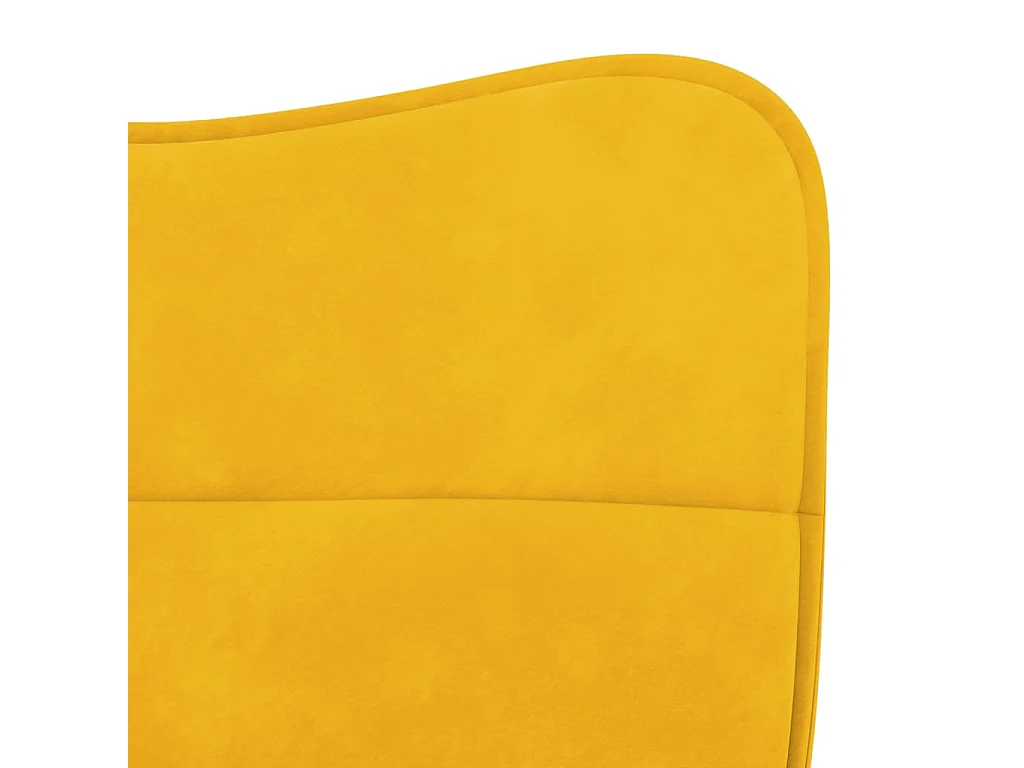 Chaises à manger lot de 2 Jaune Velours