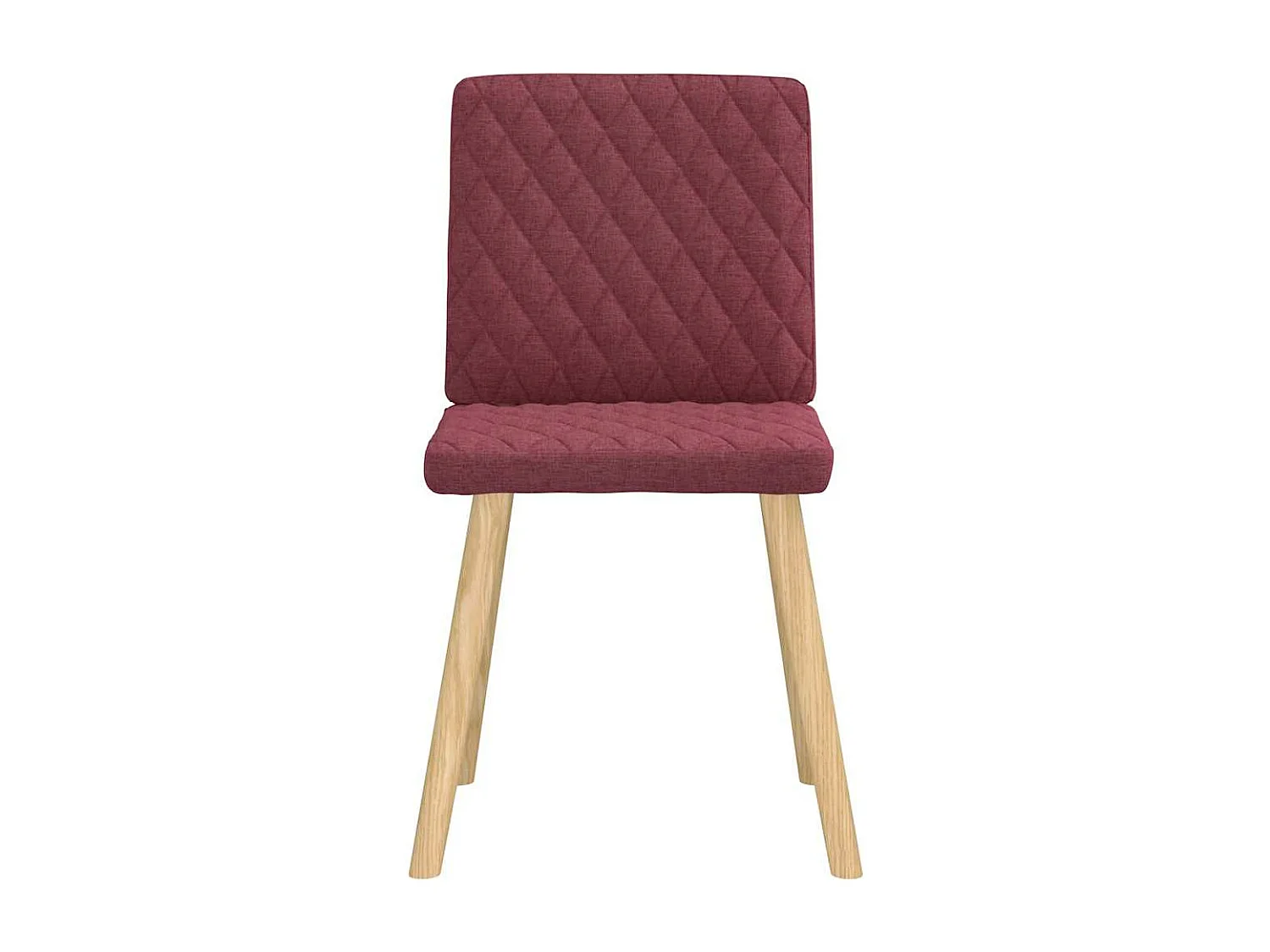 Chaises à manger lot de 2 rouge bordeaux tissu
