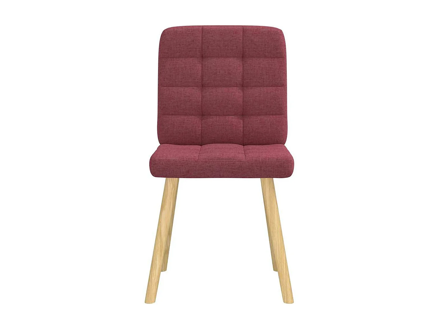 Sillas de comedor 2 unidades tela rojo tinto