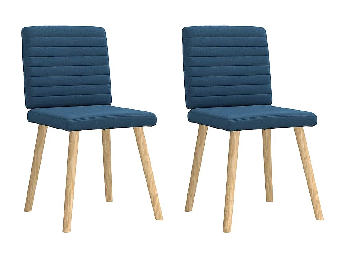 Sillas de comedor 2 unidades tela azul