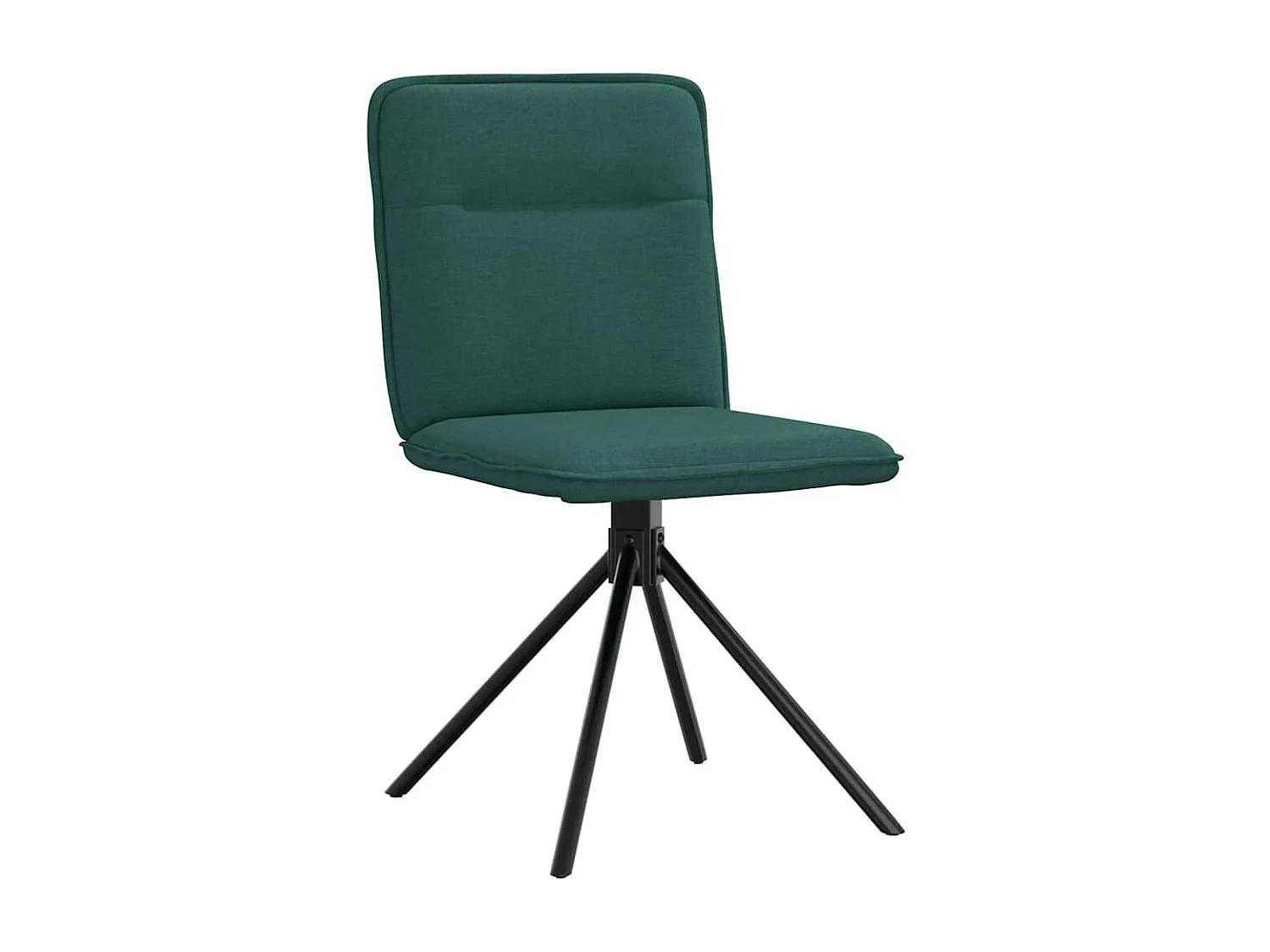 Chaises à manger lot de 2 vert foncé tissu