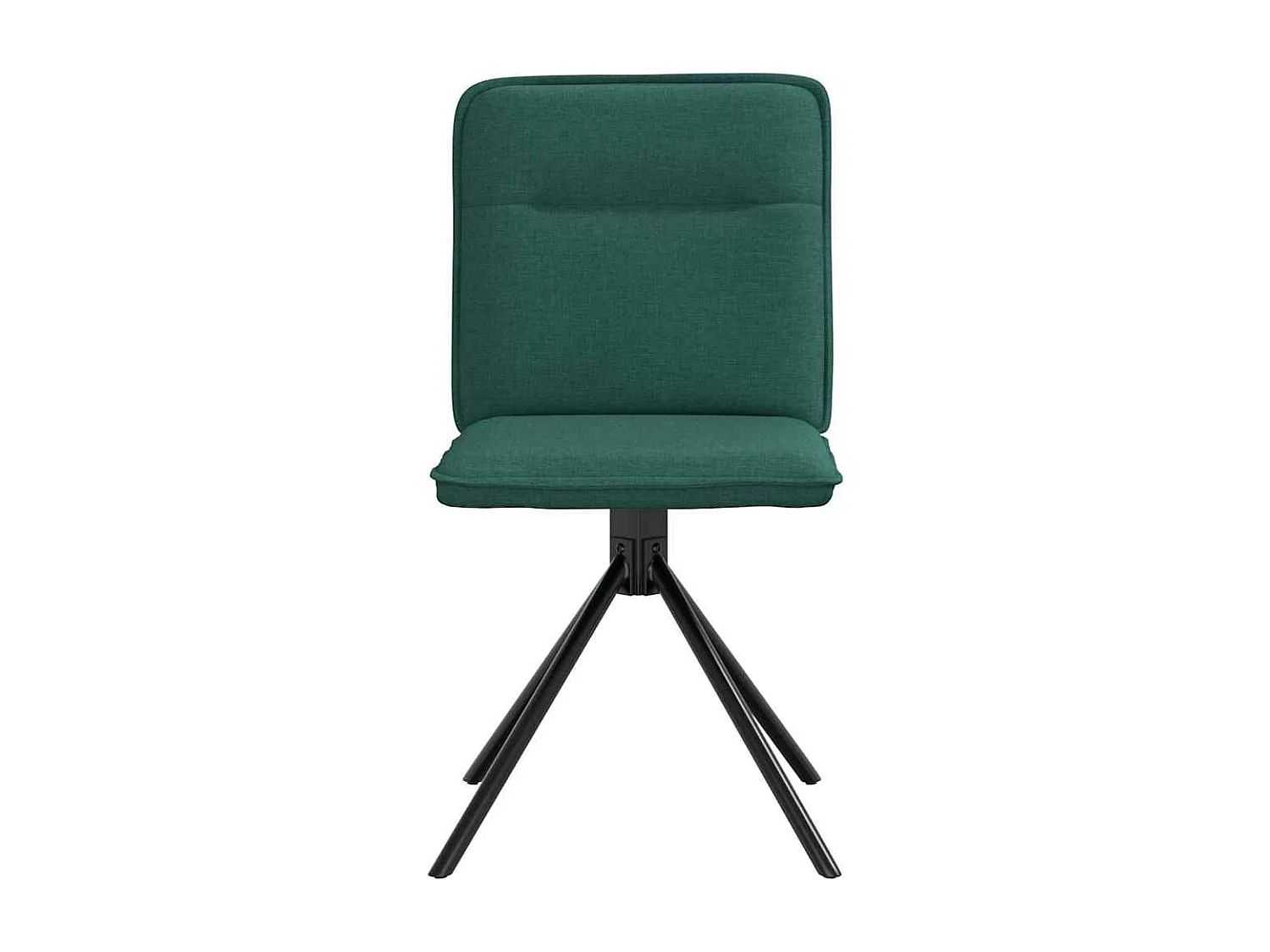 Chaises à manger lot de 2 vert foncé tissu